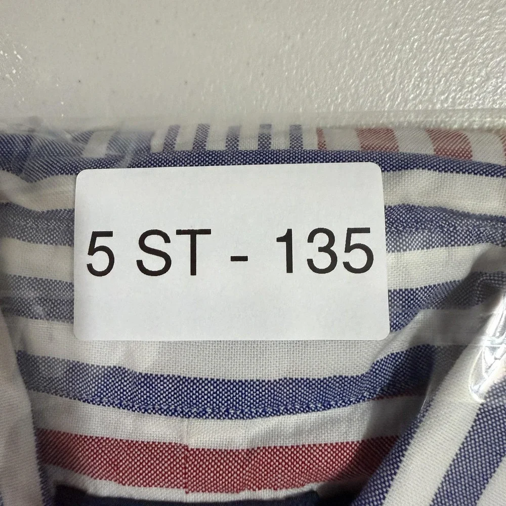 Polo Ralph Lauren‎ Shirt Mens Medium Red Blue Stripe Long Sleeve Button Down